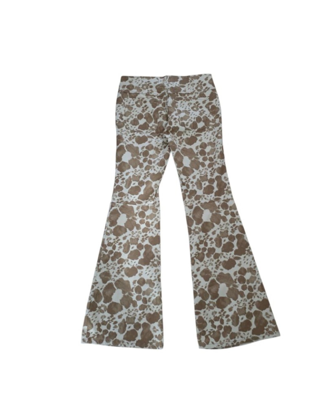 We the Free People Penny Pull-On Printed Flare Jeans Dunes Combo Animal Floral - Picture 3 of 4